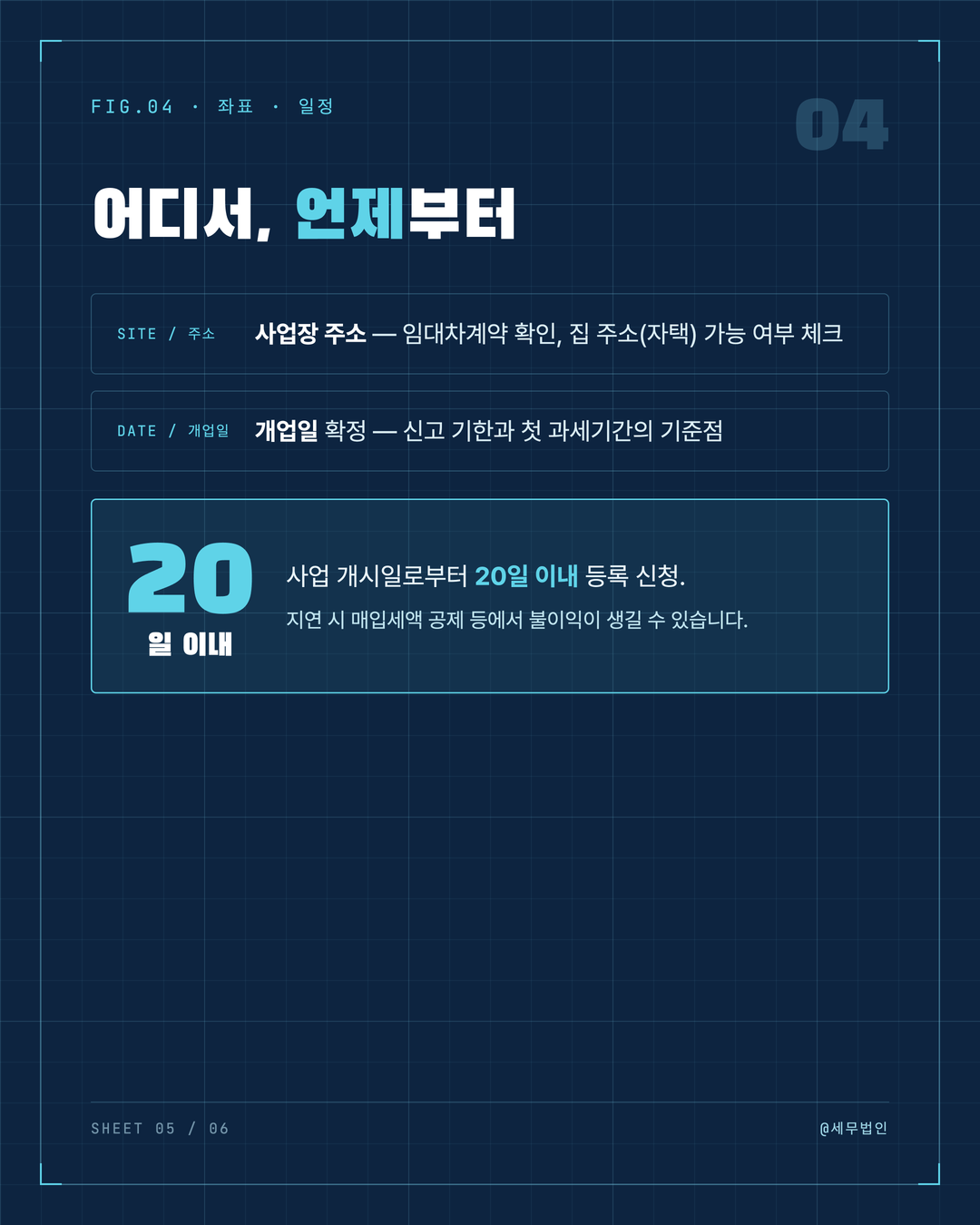 사업자등록 전 정해야 할 것들 5페이지
